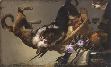 フランス・スナイダースのワークショップ カンプフェンデ・カッツェンのサイネジェティックス Oil Paintings